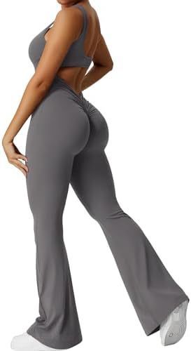 FlareFit – Ärmelloser Jumpsuit für Fitness & Yoga