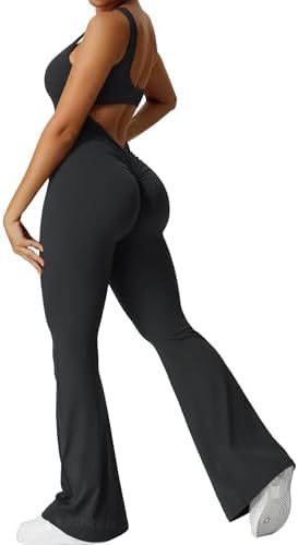FlareFit – Ärmelloser Jumpsuit für Fitness & Yoga