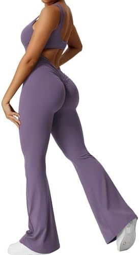 FlareFit – Ärmelloser Jumpsuit für Fitness & Yoga