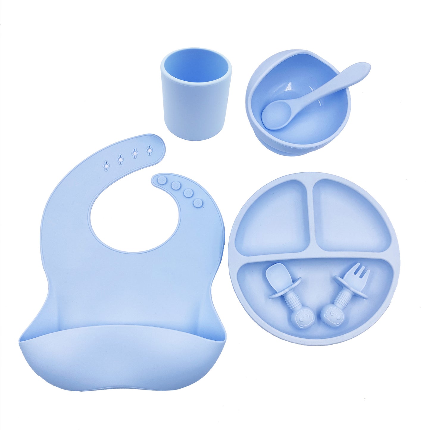 Baby Besteck Set Silikon Lätzchen Silikon Tasse Löffel