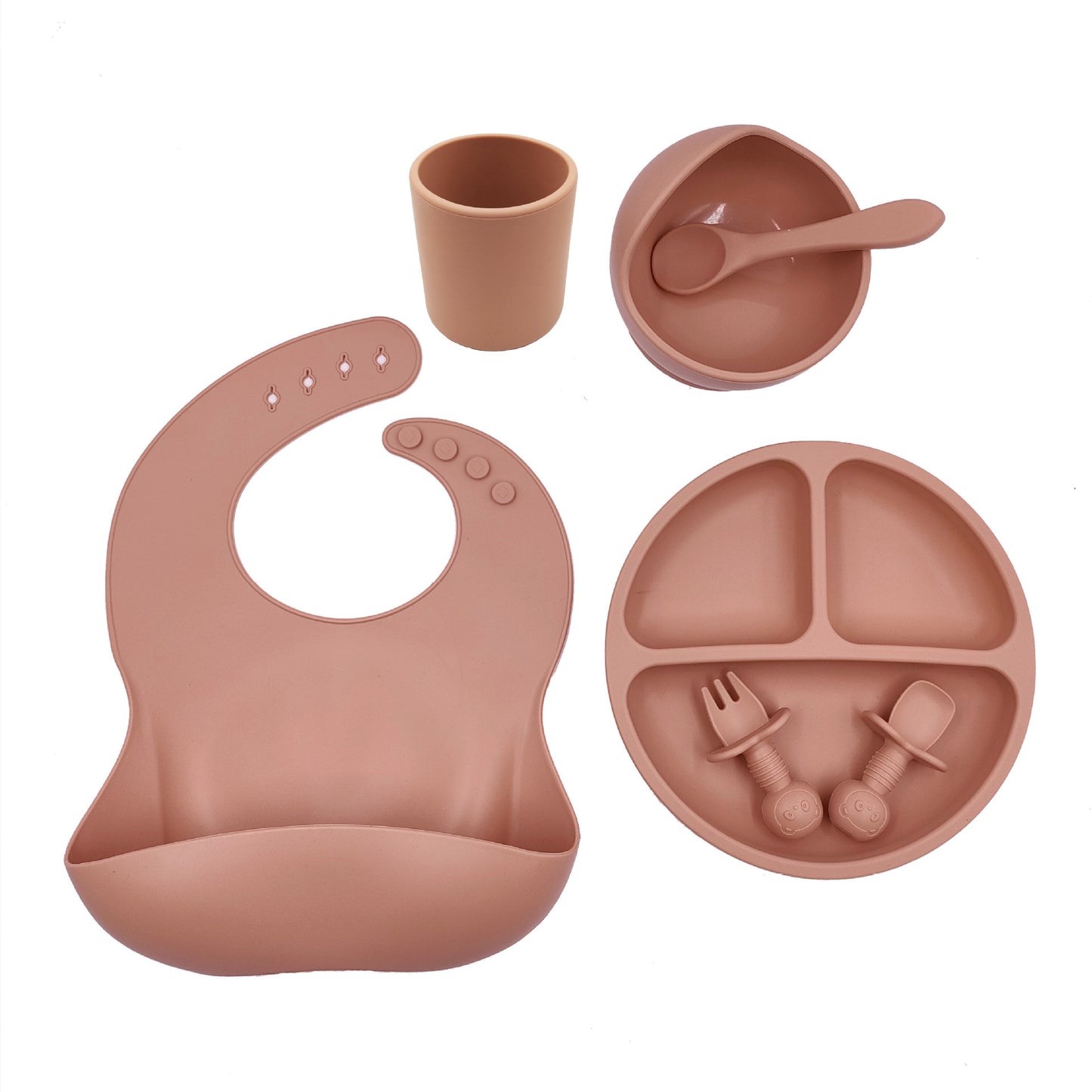 Baby Besteck Set Silikon Lätzchen Silikon Tasse Löffel